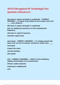 AVIXA Recognized AV Technologist Test questions with answers