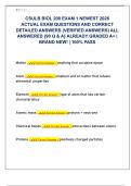 CSULB BIOL 200 EXAM 1 NEWEST 2026  ACTUAL EXAM QUESTIONS AND CORRECT  DETAILED ANSWERS &lpar;VERIFIED ANSWERS&rpar; ALL  ANSWERED &lbrace;90 Q & A&rcub; ALREADY GRADED A&plus; &vert;  BRAND NEW&excl; &vert; 100&percnt; PASS 