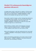 Florida CNA written practice knowledge test questions with answers