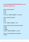 NCCAOM BIOMED ORTHOPEDICS exam questions with answers
