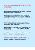 CNA state exam Kansas QUESTIONS WITH ANSWERS