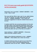 KS CNA state exam study guide QUESTIONS WITH ANSWERS