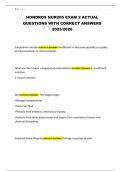 HONDROS NUR205 EXAM 2 ACTUAL QUESTIONS WITH CORRECT ANSWERS 2025&sol;2026