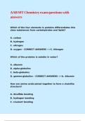 AAB MT Chemistry exam questions with answers