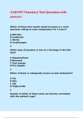 AAB MT Chemistry Test Questions with answers