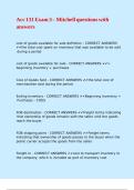 Acc 131 Exam 3 &ndash; Mitchell questions with answers