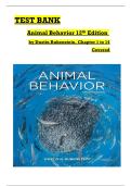 Animal Behavior &ndash; 12th Edition by Dustin R&period; Rubenstein &ndash; Complete Test Bank &lpar;Chapters 1&ndash;14&rpar;