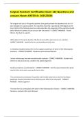 Surgical Assistant Certification Exam 122 Questions and answers Newts RATED A&plus; 2025&sol;2026 