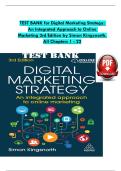 TEST BANK for Digital Marketing Strategy&colon;  An Integrated Approach to Online  Marketing 3rd Edition by Simon Kingsnorth