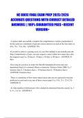 NC DOCC FINAL EXAM PREP 2025&sol;2026 ACCURATE QUESTIONS WITH CORRECT DETAILED ANSWERS &vert;&vert; 100&percnt; GUARANTEED PASS <RECENT VERSION>