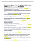 Indiana Navigator Test Study Guide Questions With Verified Answers 2025