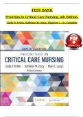 Test Bank for Priorities in Critical Care Nursing&comma; 9th Edition Urden &ndash; Chapters 1-27 &vert; 2025 Updated &vert; Graded A&plus;