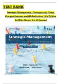 TEST BANK  Strategic Management&colon; Concepts and Cases  Competitiveness and Globalization 14th Edition  by Hitt&comma; Chapter 1 to 13 Covered  