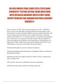 NR 605&sol;NR605 FINAL EXAM 2025&sol;2026 BANK CURRENTLY TESTING ACTUAL EXAM QUESTIONS WITH DETAILED ANSWERS WITH STUDY GUIDE EXPERT VERIFIED FOR GUARANTEED PASS&sol;ALREADY GRADED A&plus;