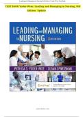 Leading and Managing in Nursing &ndash; Yoder-Wise&comma; 8th Edition &vert; Test Bank with Updated Questions and Answers