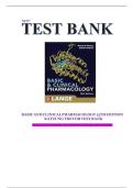 Test Bank for Basic and Clinical Pharmacology&comma; 15th Edition &lpar;Katzung & Trevor&rpar; &ndash; Complete Chapters 1&ndash;66 with Explained Answers