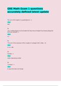 GRE Math Exam 1 questions accurately defined latest update   The sum of the angles in a quadrilateral is - n  Ans  360&deg;  Qs  Any n-sided polygon can be divided into how many triangles&quest; &lpar;by drawing diagonals from one vertical&rpar; - n  Ans  n-2  Qs  The sum of