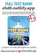 Essentials of Organizational Behaviour &ndash; 1st Edition by Robbins &vert; Complete Test Bank with Questions and Answers