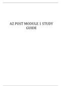 AZ POST MODULE 1 STUDY GUIDE