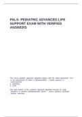 PALS- Pediatric Advanced Life Support exam with verified answer