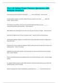 Fire Life Safety Exam Practice Questions with Reliable Solutions