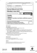 2025 Pearson Edexcel Level 3 GCE 9AA0&sol;02 Arabic Advanced PAPER 2&colon;  Translation into Arabic and Written response to works  2025 Pearson Edexcel Level 3 GCE 9AA0&sol;02 Arabic Advanced PAPER 2&colon;  Translation into Arabic and Written response to works 