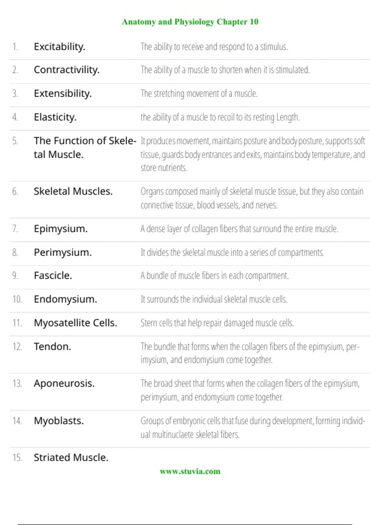 Anatomy and Physiology Chapter 10 (2025/2026 Study Guide with Verified ...