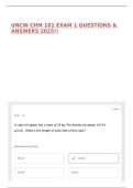 UNCW CHM 101 EXAM 1 QUESTIONS & ANSWERS 2025&excl;&excl;
