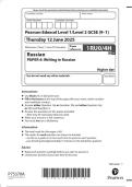 2025 Pearson Edexcel Level 1&sol;Level 2 GCSE 1RU0&sol;4F Russian PAPER 4&colon; Writing in Russian Foundation tier