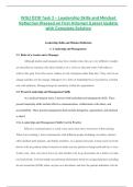 WGU D218 Task 2 - Leadership Skills and Mindset Reflection &vert;Passed on First Attempt &vert;Latest Update with Complete Solution