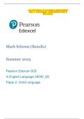 June 2025 Edexcel&colon; A Level English Language 9EN0&sol;02 Paper 2 &ndash; Child Language &ndash; Merged Question Paper & Mark Scheme&period;