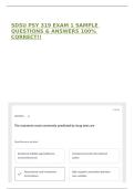 SDSU PSY 319 EXAM 1 SAMPLE QUESTIONS & ANSWERS 100&percnt; CORRECT&excl;&excl;
