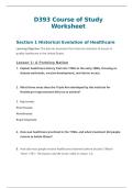 WGU D393 Course of Study Worksheet &vert; Latest 2025-2026 Update Complete&period;