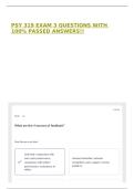 PSY 319 EXAM 3 QUESTIONS WITH 100&percnt; PASSED ANSWERS&excl;&excl;