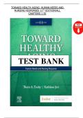 Toward Healthy Aging&colon; Human Needs and Nursing Responses 11th Edition &ndash; Complete Test Bank Chapters 1&ndash;35