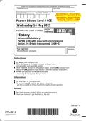 May 2025 Edexcel&colon; AS Level History 8HI0&sol;1H Paper 1 &ndash; Breadth Study with Interpretations&comma; Option 1H&colon; Britain Transformed&comma; 1918&ndash;1997 &ndash; Merged Question Paper & Mark Scheme