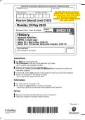 May 2025 Edexcel&colon; AS Level History 8HI0&sol;2E Paper 2 &ndash; Depth Study&comma; Option 2E&period;1&colon; Mao&rsquo;s China&comma; 1949&ndash;1976 & Option 2E&period;2&colon; The German Democratic Republic&comma; 1949&ndash;1990 &ndash; Merged Question Paper & Mark Scheme