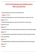 FCTC Exam 2026 Complete Questions and Guide Answers Pass the Exam&comma; 100&percnt; Verified &lpar;2025 &sol; 2026&rpar; Graded A&plus;