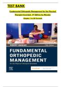 TEST BANK  Fundamental Orthopedic Management for the Physical  Therapist Assistant&comma; 5th Edition by Manske  Chapter 1 to 29 Covered 