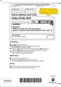 May 2025 Edexcel&colon; A Level History 9HI0&sol;1F Paper 1 &ndash; Breadth Study with Interpretations&comma; Option 1F&colon; In Search of the American Dream&colon; The USA&comma; c&period;1917&ndash; 1996 &ndash; Merged Question Paper & Mark Scheme