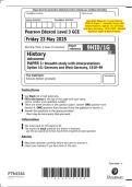May 2025 Edexcel&colon; A Level History 9HI0&sol;1G Paper 1 &ndash; Breadth Study with Interpretations&comma; Option 1G&colon; Germany and West Germany&comma; 1918&ndash;1989 &ndash; Merged Question Paper & Mark Scheme
