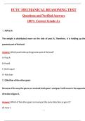 FCTC Mechanical Reasoning Test 2026 Complete Questions and Guide Answers  100&percnt; Verified &lpar;2025 &sol; 2026&rpar; Graded A&plus;