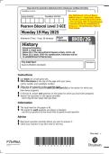 May 2025 Edexcel&colon; AS Level History 8HI0&sol;2G Paper 2 &ndash; Depth Study&comma; Option 2G&colon; The Rise and Fall of Fascism in Italy&comma; c&period;1911&ndash;46&semi; Spain&comma; 1930&ndash;78&colon; Republicanism&comma; Francoism and the Re-establishment of Democracy &ndash; Merged Question Paper & Mark Scheme
