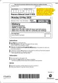 May 2025 Edexcel&colon; AS Level History 8HI0&sol;2H Paper 2 &ndash; Depth Study&comma; Option 2H&colon; The USA&comma; c&period;1920&ndash;55&colon; Boom&comma; Bust and Recovery&semi; The USA&comma; 1955&ndash;92&colon; Conformity and Challenge &ndash; Merged Question Paper & Mark Scheme
