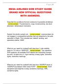 MESA AIRLINES GOM STUDY GUIDE  BRAND NEW OFFICIAL QUESTIONS  WITH ANSWERS&period; 