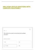 HM1 EXAM 2025&sol;26 QUESTIONS WITH COMPLETE SOLUTIONS&excl;&excl;