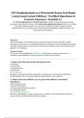 ATI Fundamentals 2&period;0 Proctored Exam Test Bank 2025&sol;2026 &vert; 100 Verified Questions with Correct Answers&comma; Graded A&plus;