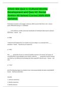 COUC 504 Quiz 1&colon; Cultural Identity Development and Quiz &num;2&colon; Social Justice All Solved Correct 2025-2026 Updated&period;