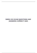   WNRS XXX EXAM QUESTIONS AND ANSWERS CORRECT 2025