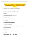 Florida Stormwater&comma; Erosion&comma; and Sedimentation Control Inspector Cert Exam Questions and Answers